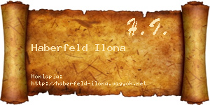 Haberfeld Ilona névjegykártya